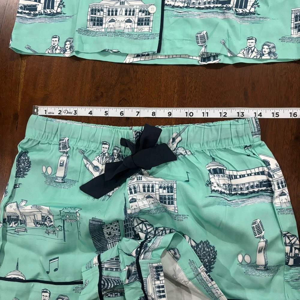 Katie Kime Nashville Toile Tennessee Short Matching Pajama Set Size XXS Western - Picture 5 of 7